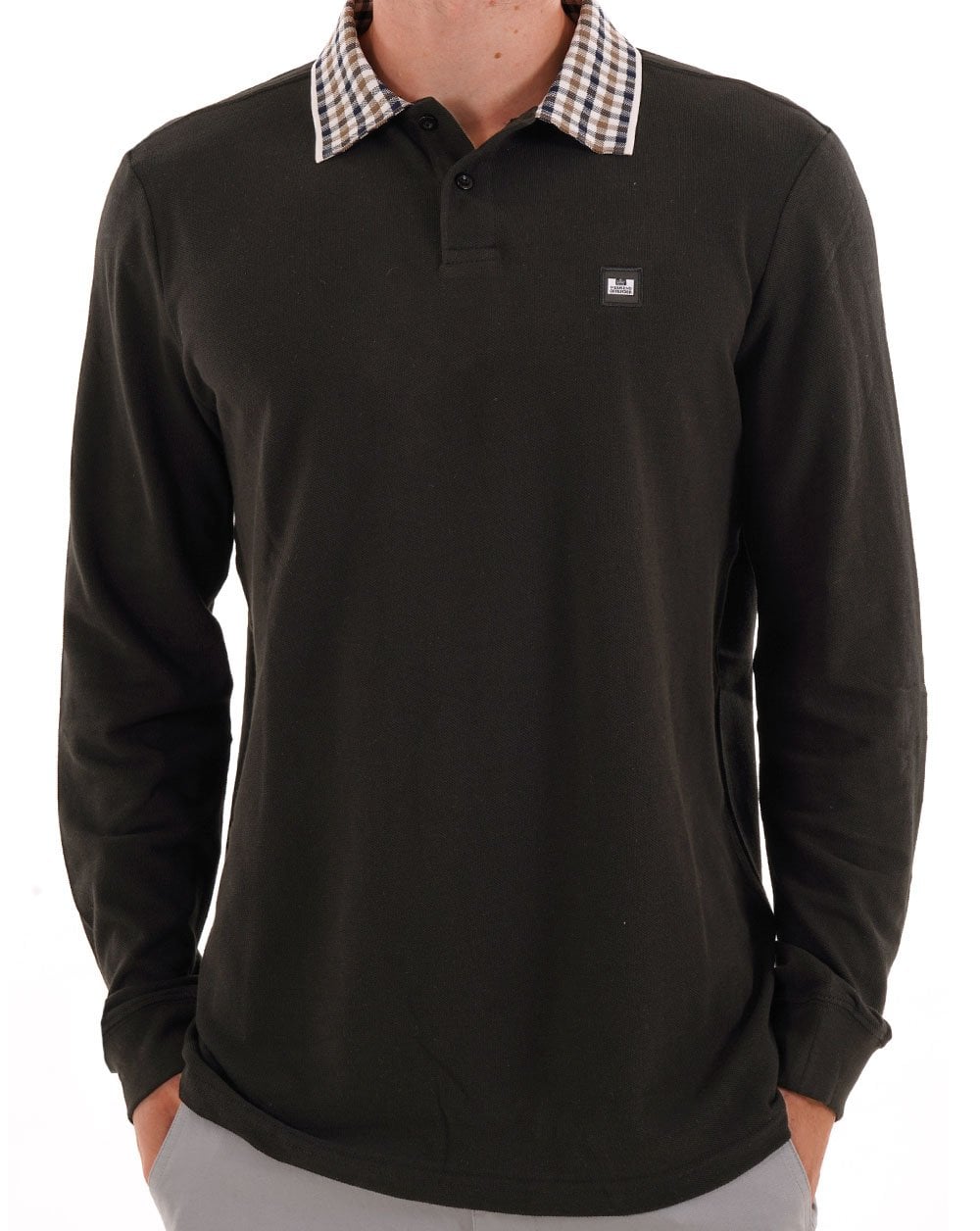Weekend Offender Lindley LS Polo Shirt Black