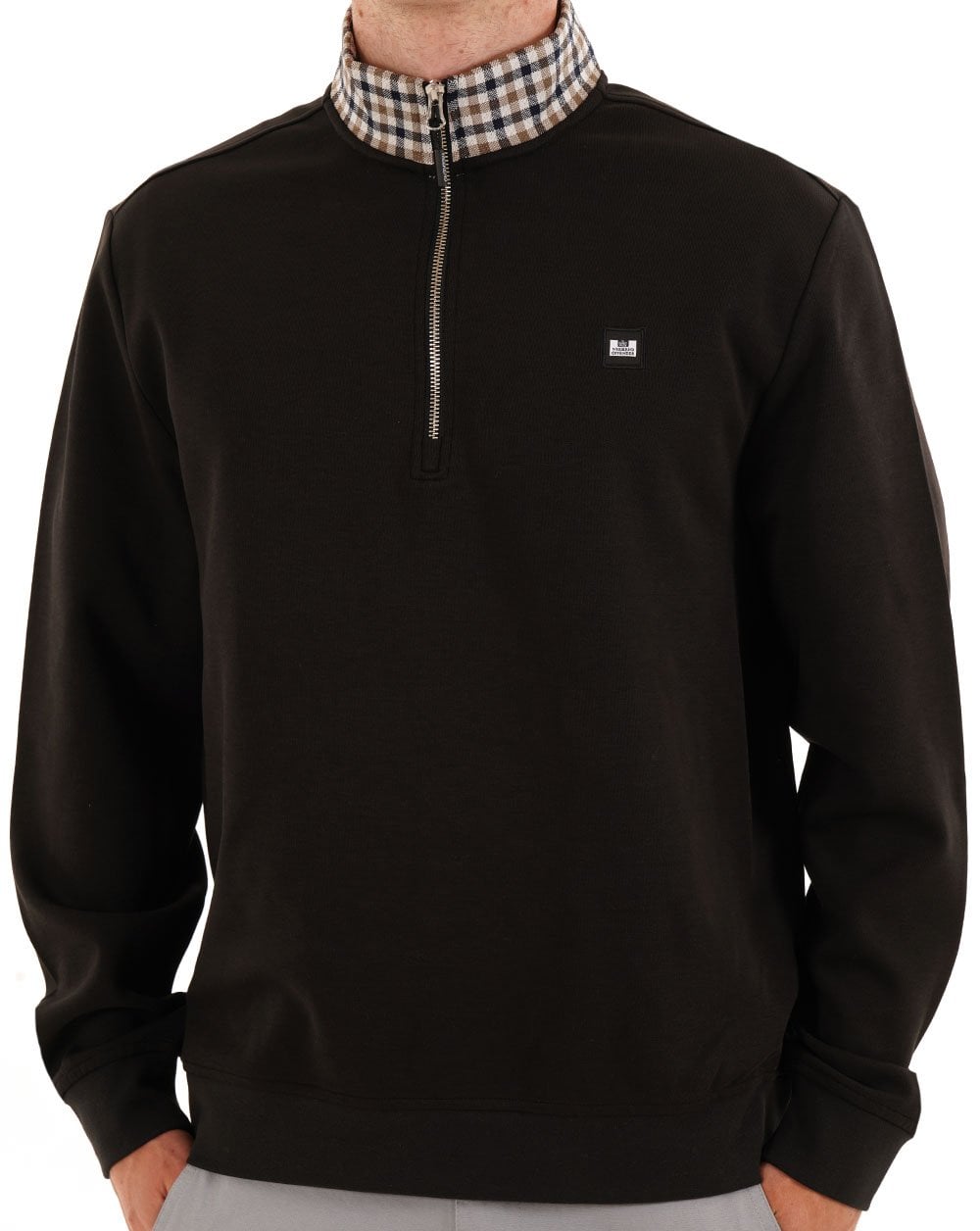 Weekend Offender Henson 1/4 Zip Sweatshirt Black