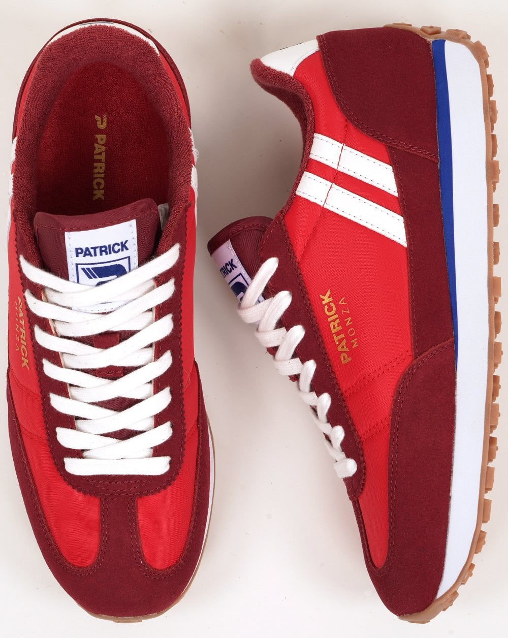 Patrick Monza Trainers DK Red / White
