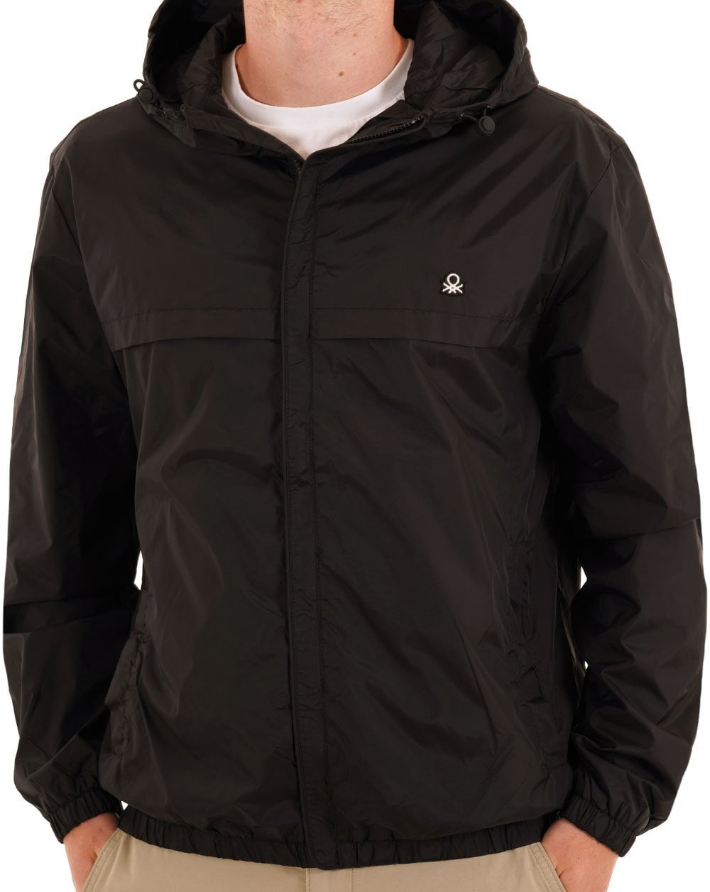 Benetton Hooded Rain Defender Jacket Black