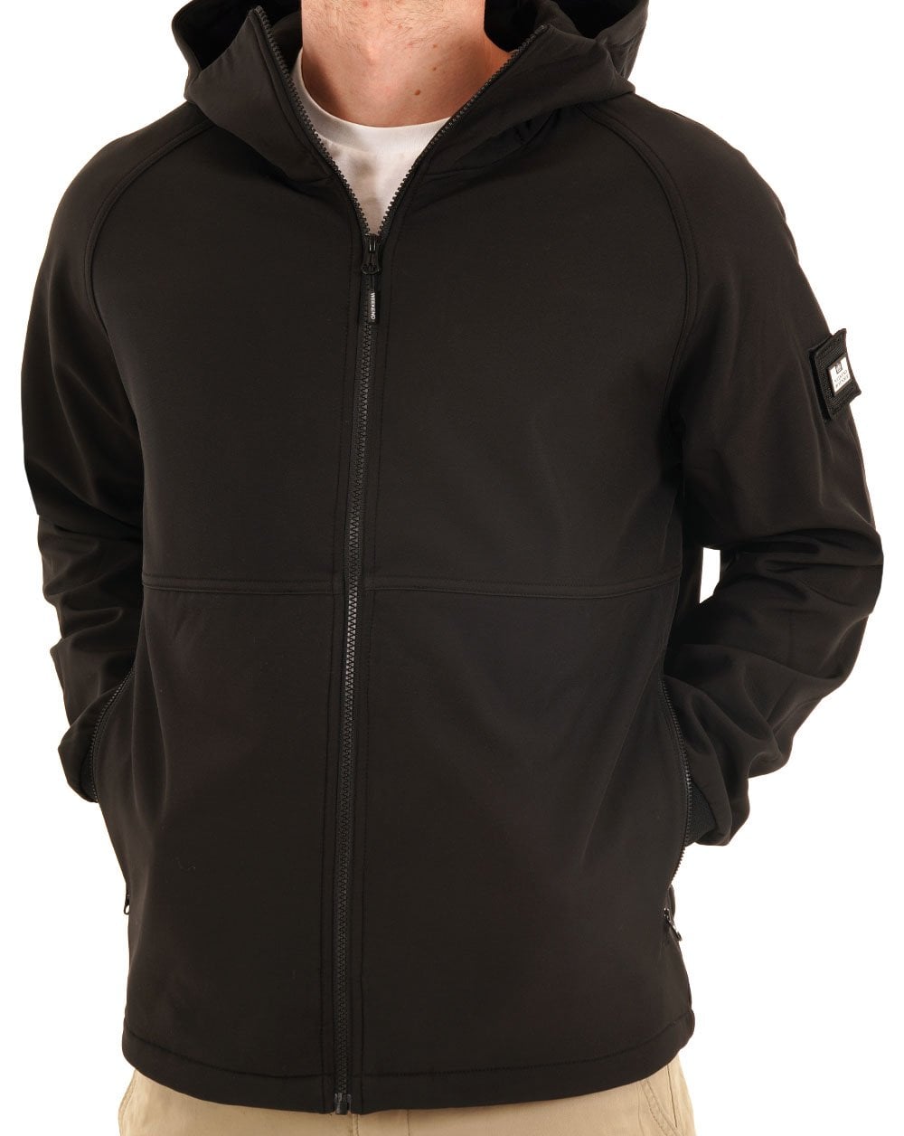 Weekend Offender Stipe Softshell Jacket Black