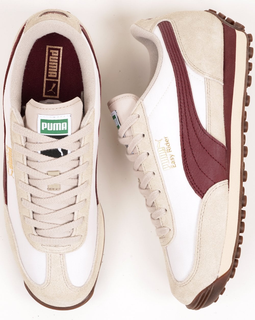 Puma Easy Rider Vintage Trainers White/Burgundy