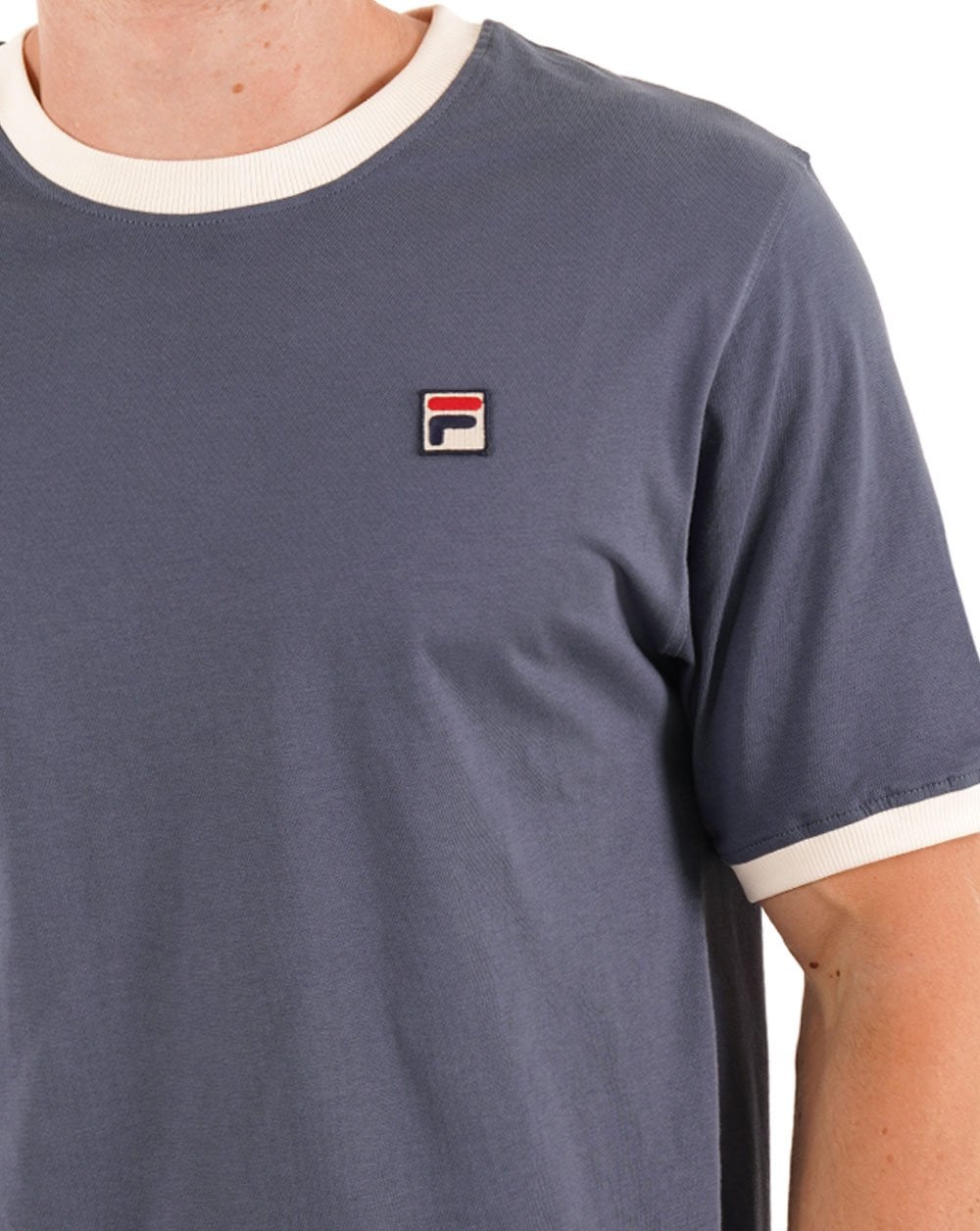 Fila Vintage Ringer T Shirt Indigo Gardenia