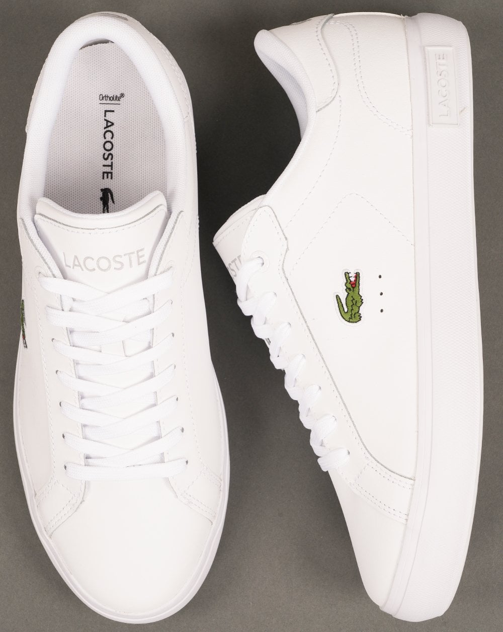 Lacoste Powercourt Trainers White/White