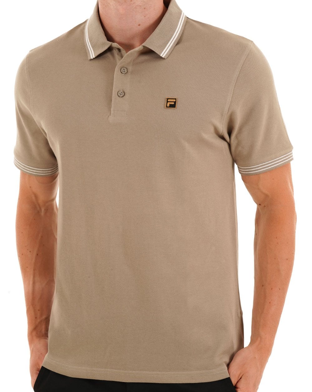 Fila Gold Soren Polo Shirt Vintage Khaki