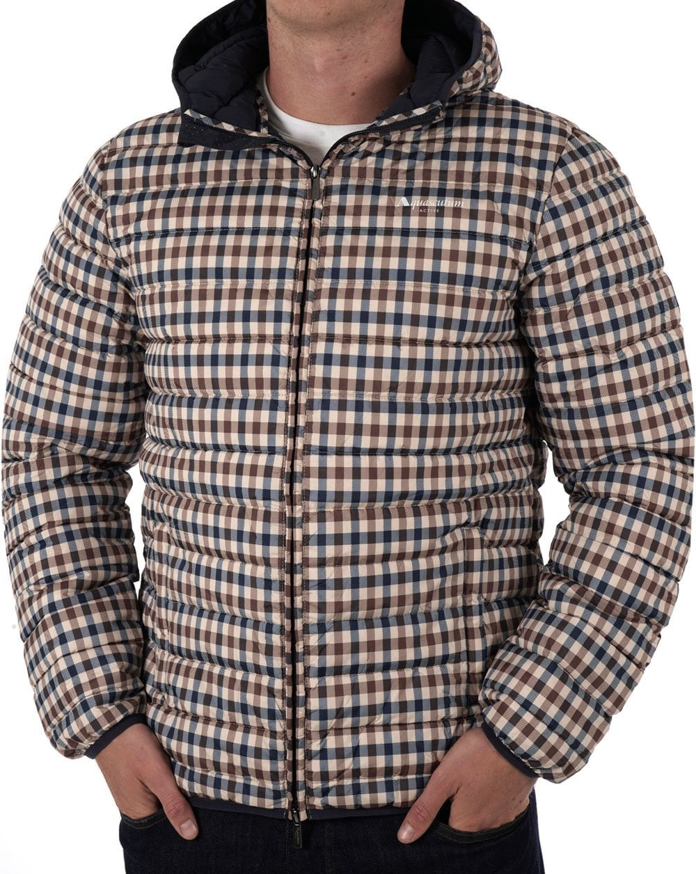 Aquascutum Padded Jacket Club Check