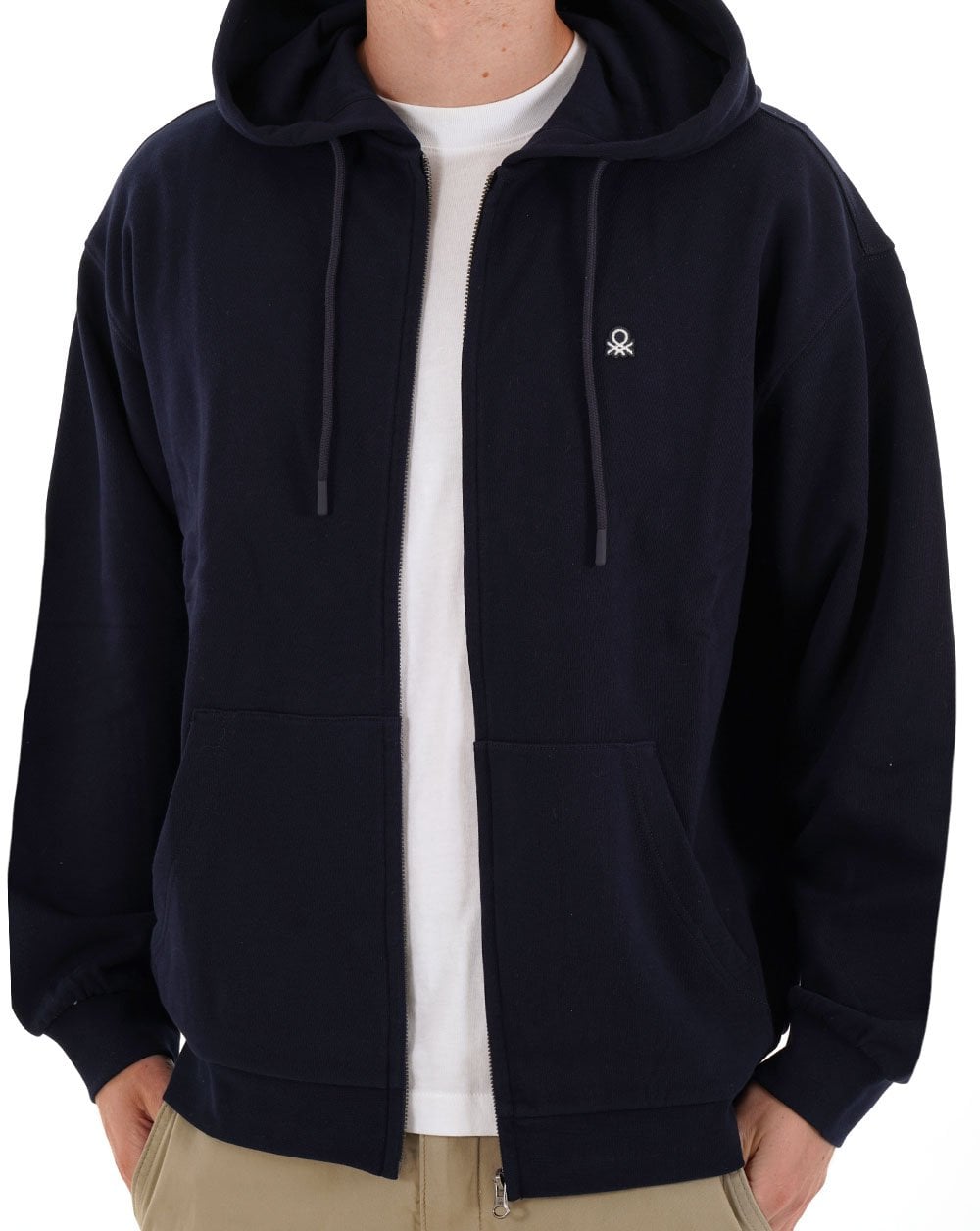 Benetton Full Zip Hoody Navy
