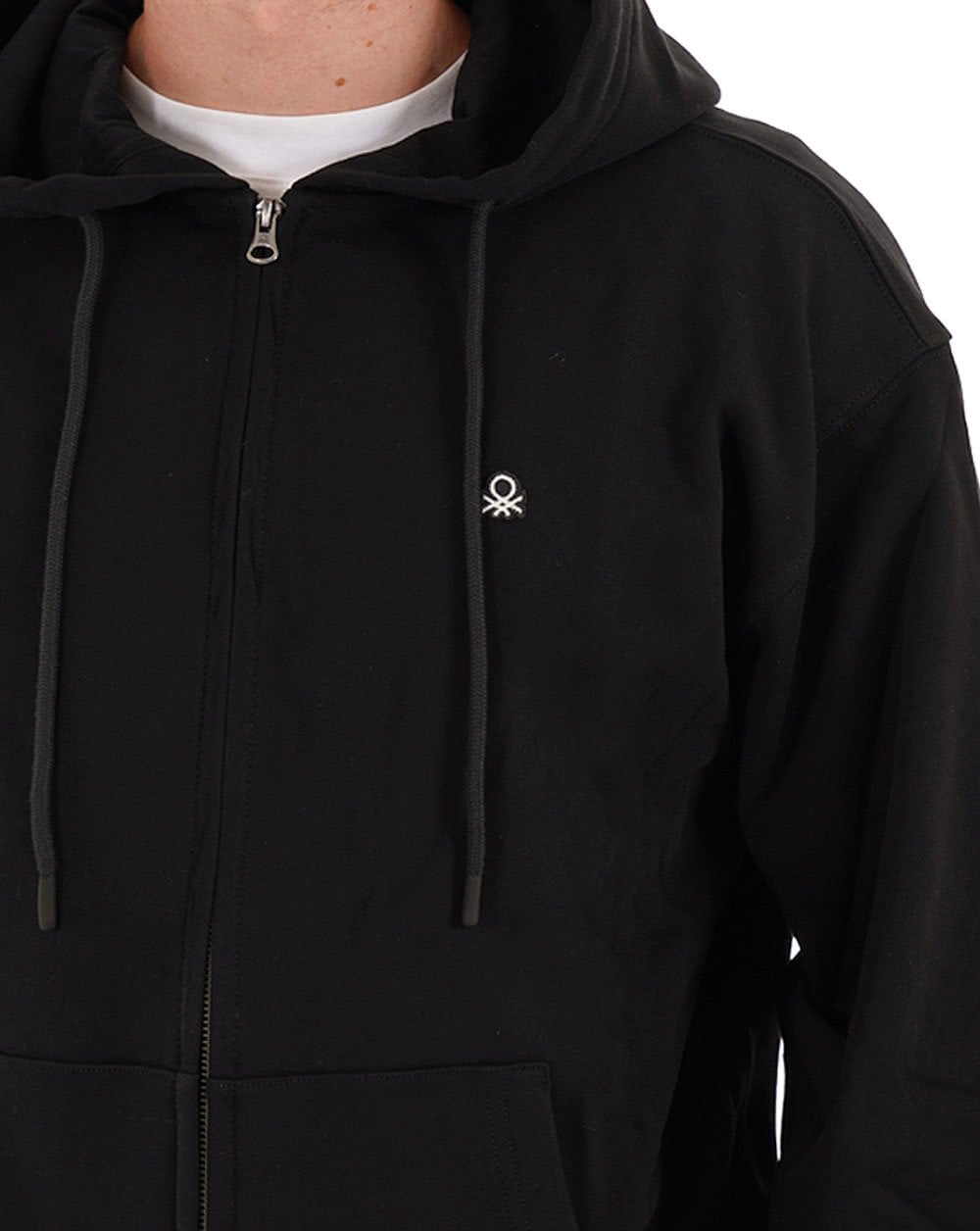 Benetton Full Zip Hoodie Black