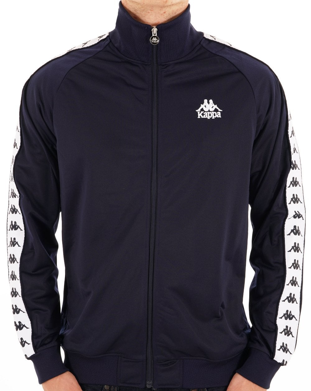 Kappa Lyman Track Top Navy Blue/White