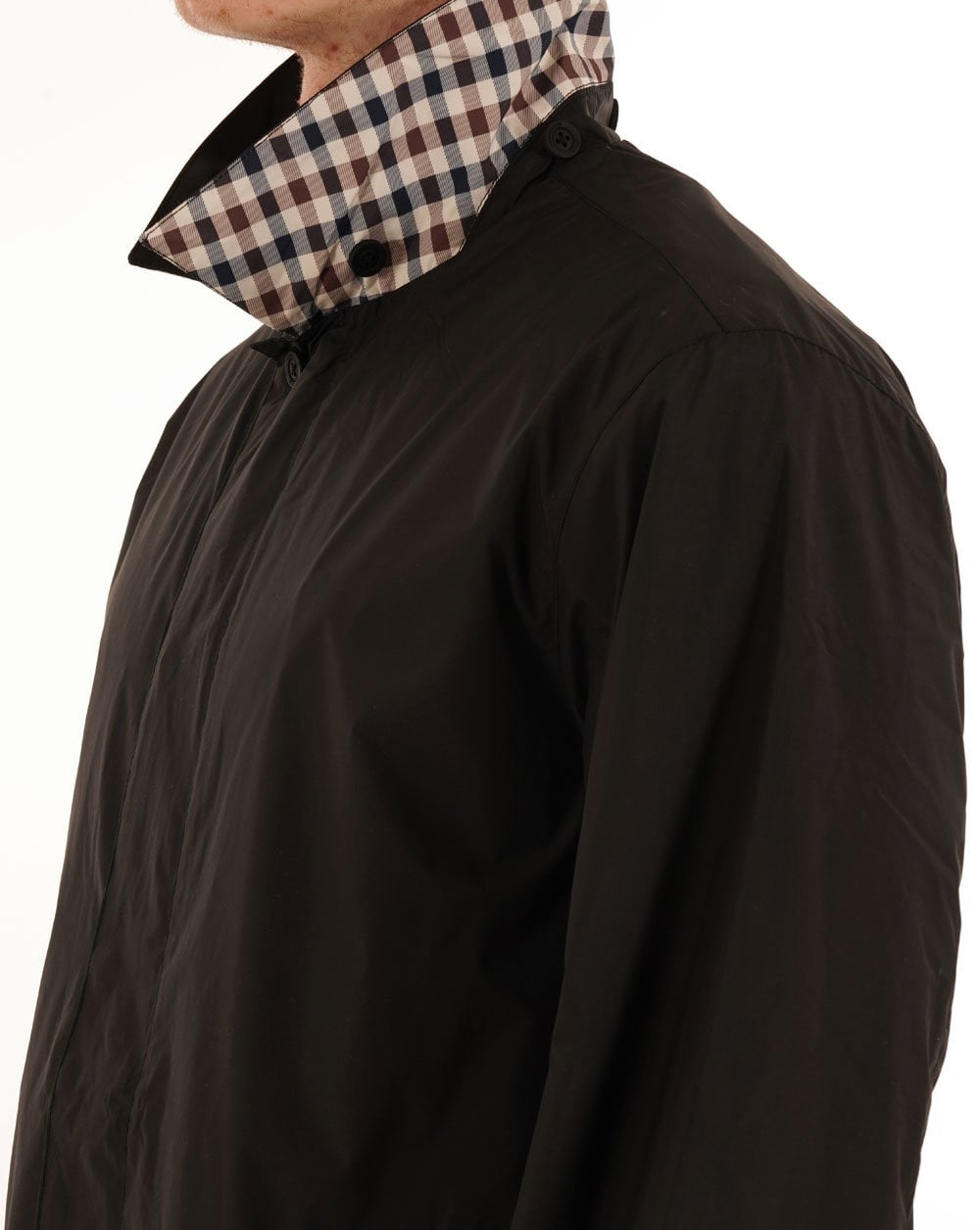 Aquascutum Packable Trench Coat Black