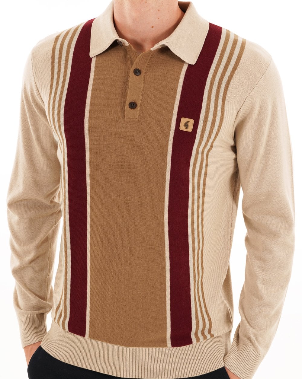 Gabicci Vintage Searle Knitted Polo Linen