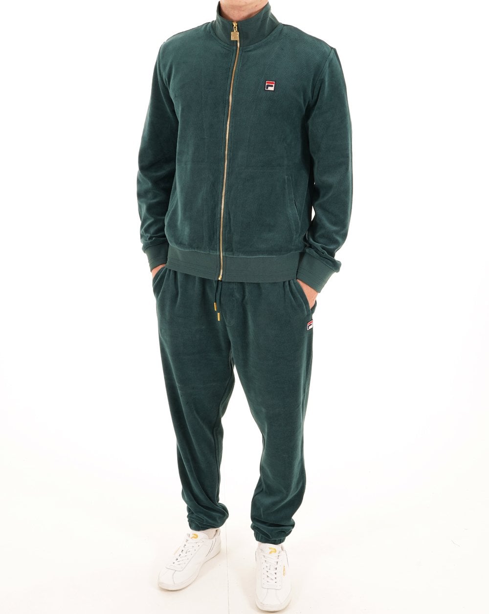 Fila Vintage Velour Track Top Green