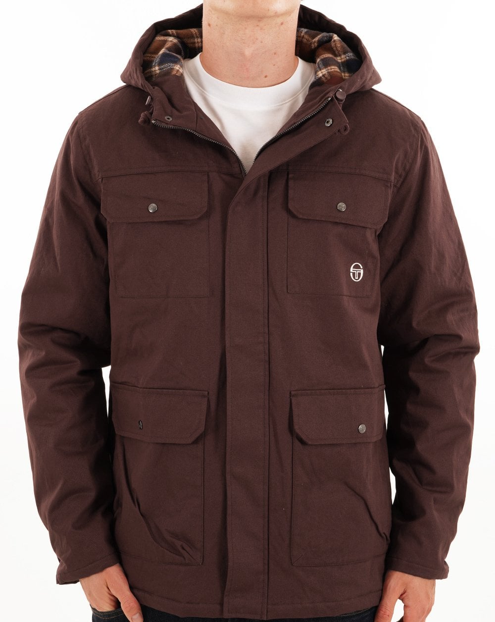 Sergio Tacchini Quilted Jacket Brown