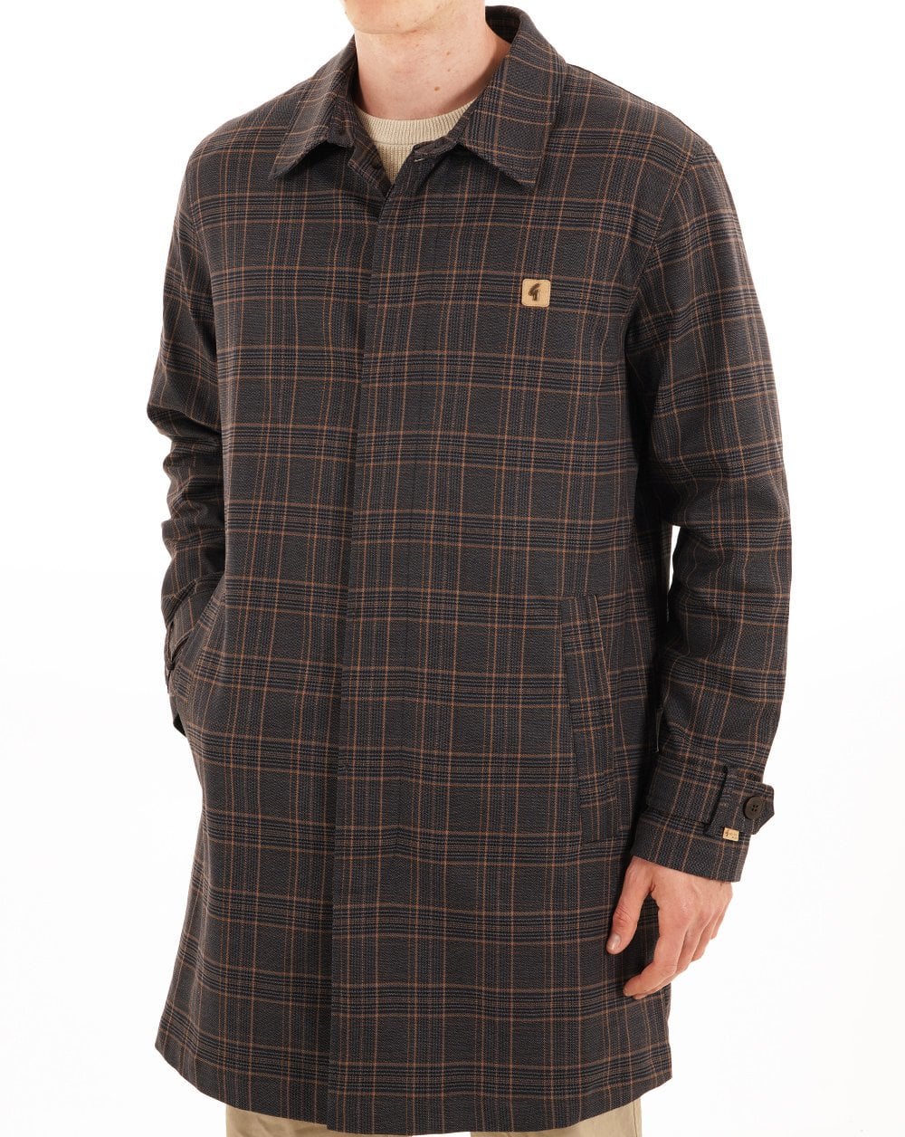 Gabicci Vintage Houghton Check Mac Charcoal