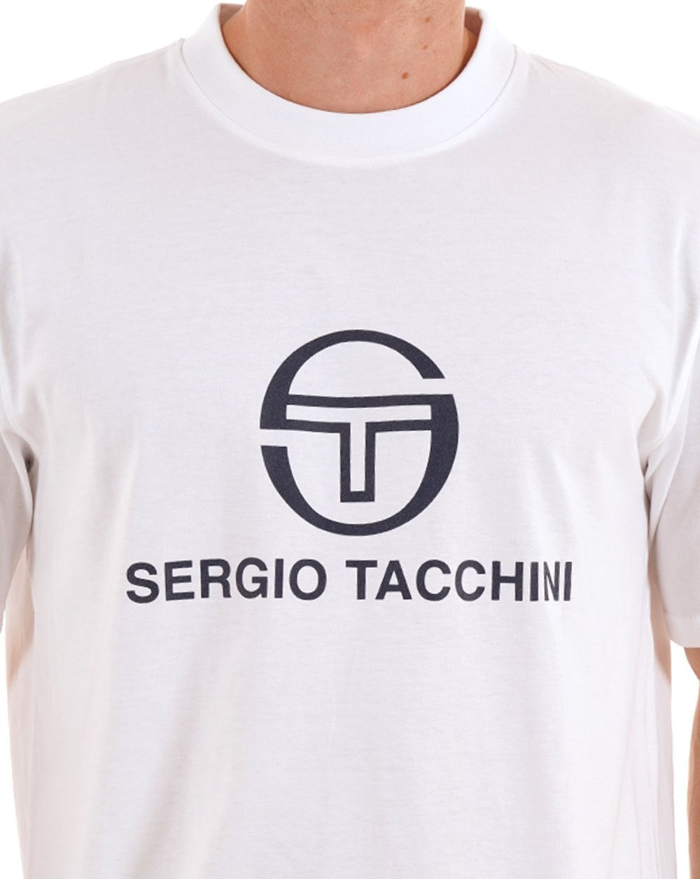 Sergio Tacchini Bari T Shirt White/Navy