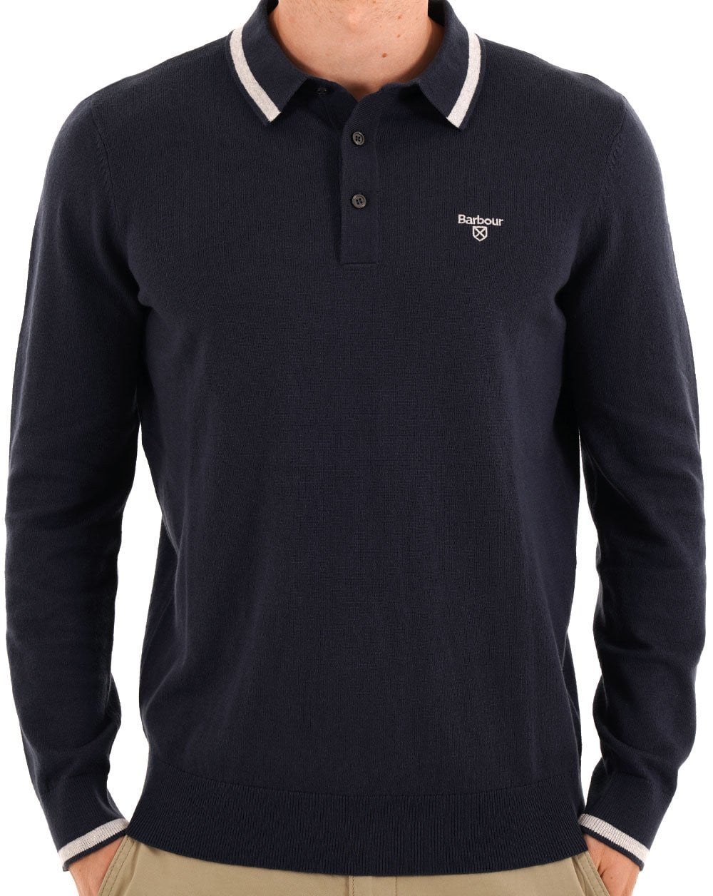 Barbour Rocton Knitted Polo Navy