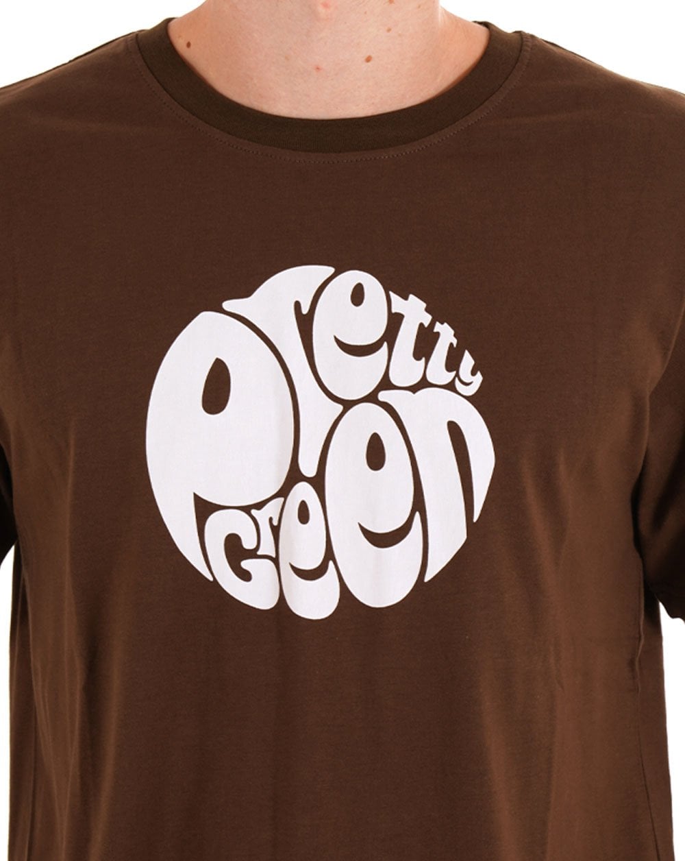 Pretty Green Gillespie Logo T Shirt Chocolate Brown