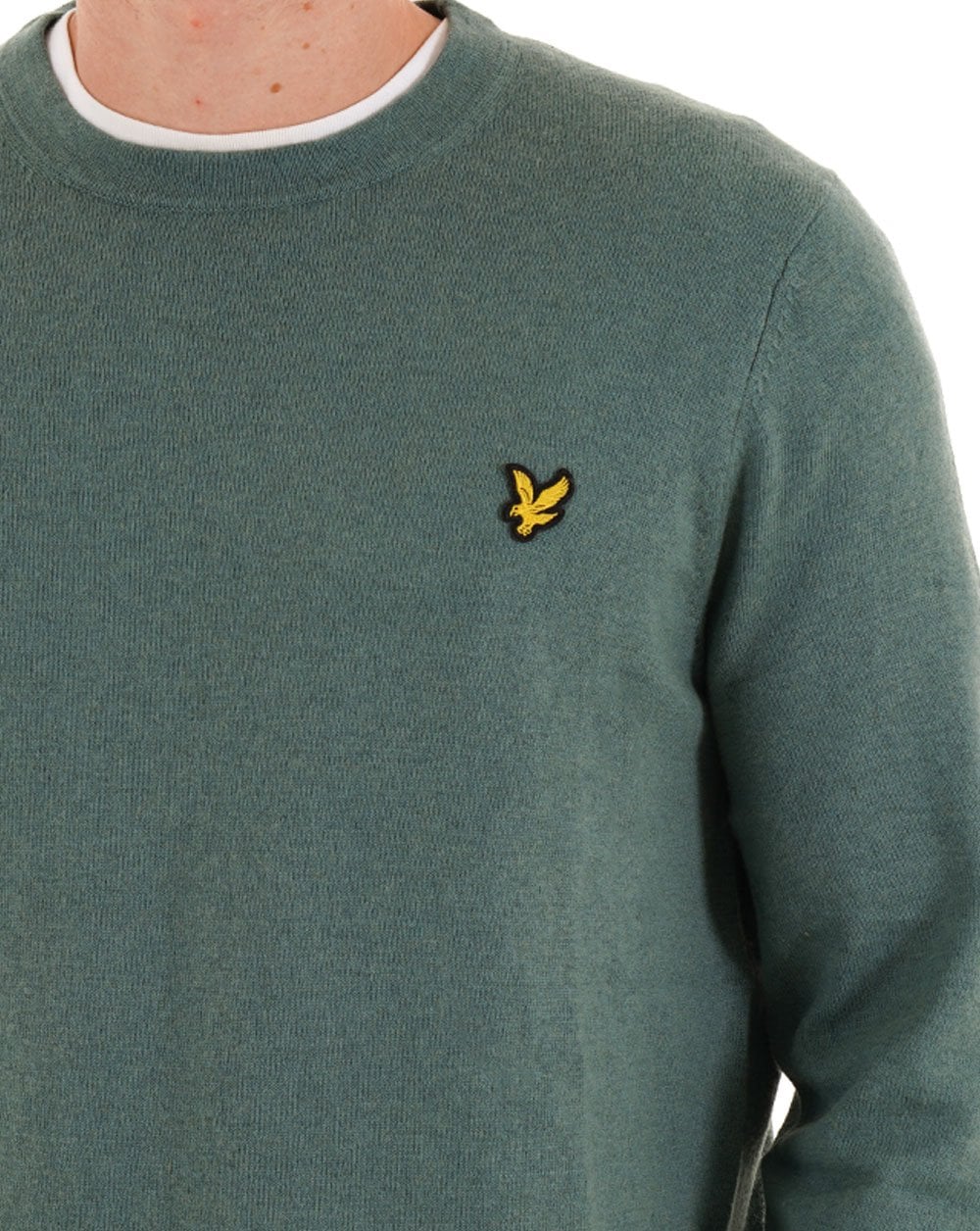 Lyle & Scott Cotton Merino Crew Jumper Agave Green
