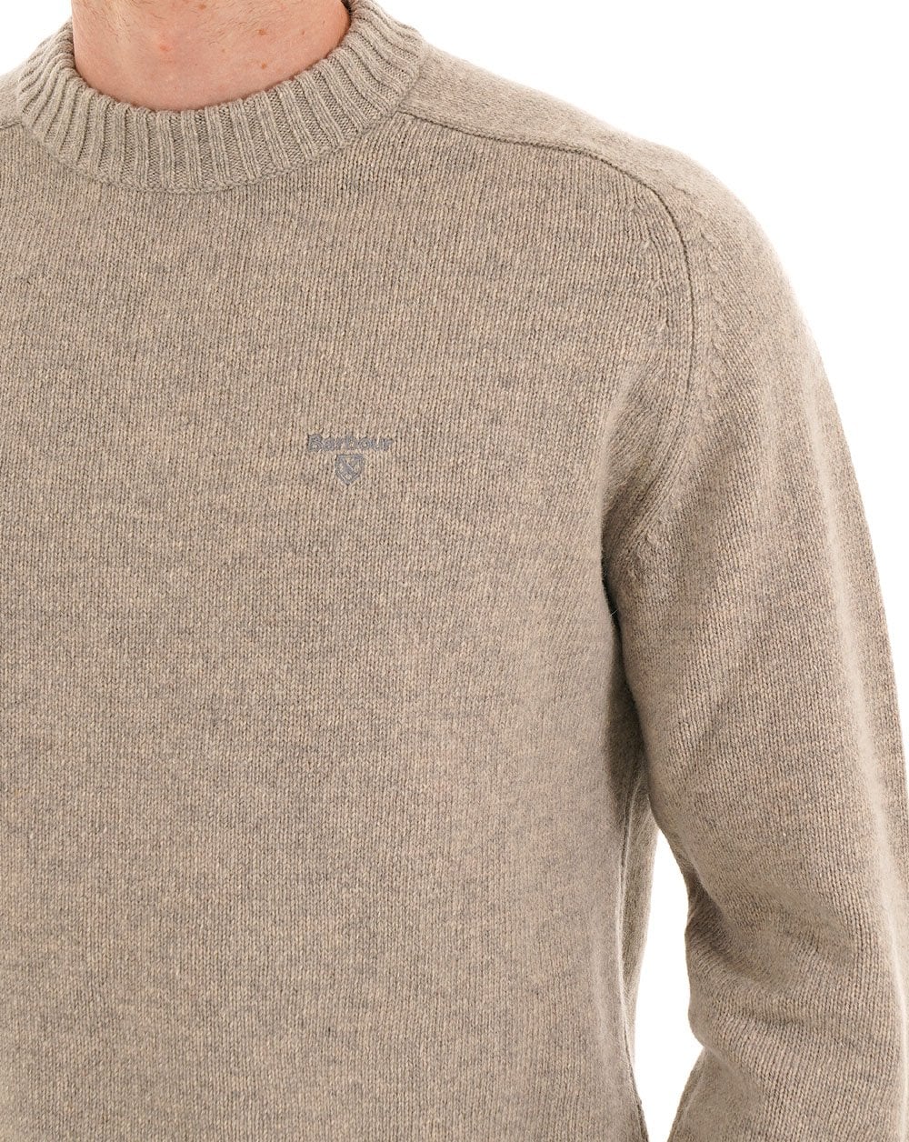 Barbour Grangetown Crew Neck Jumper Light Grey