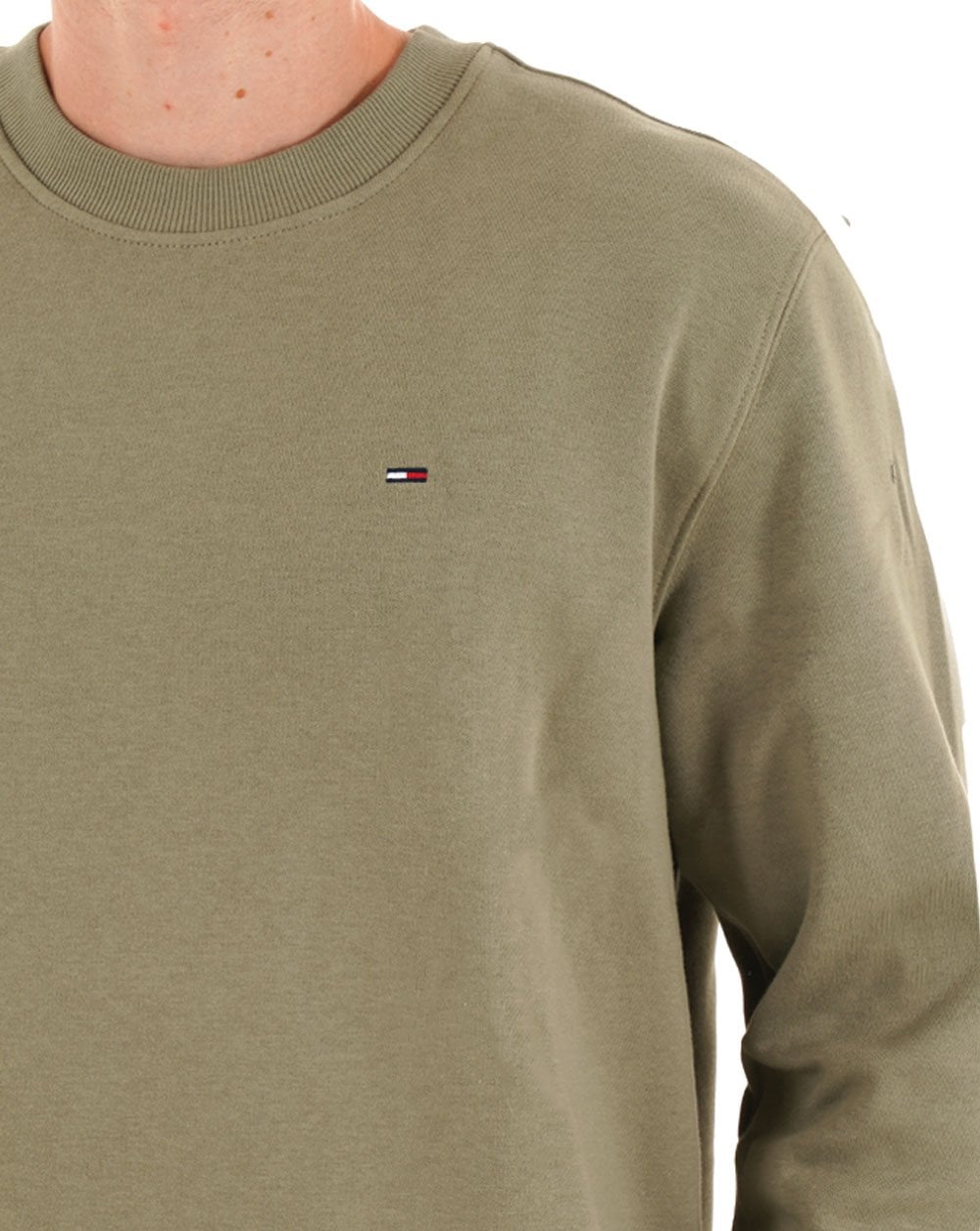 Tommy Jeans Flag Crew Sweatshirt Utility Sage