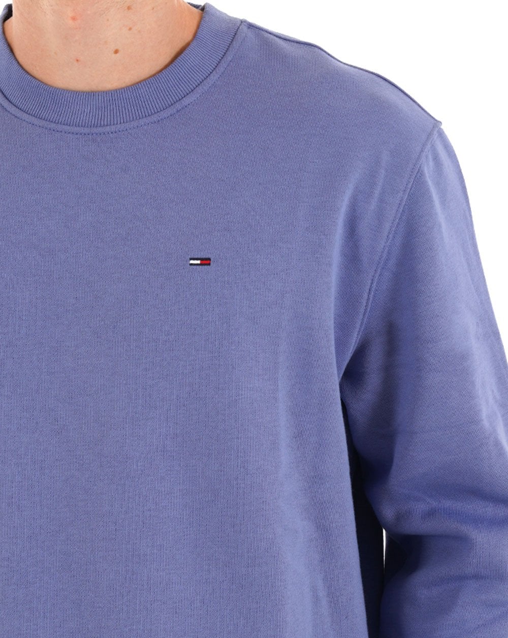 Tommy Jeans Flag Crew Sweatshirt Soft Sapphire