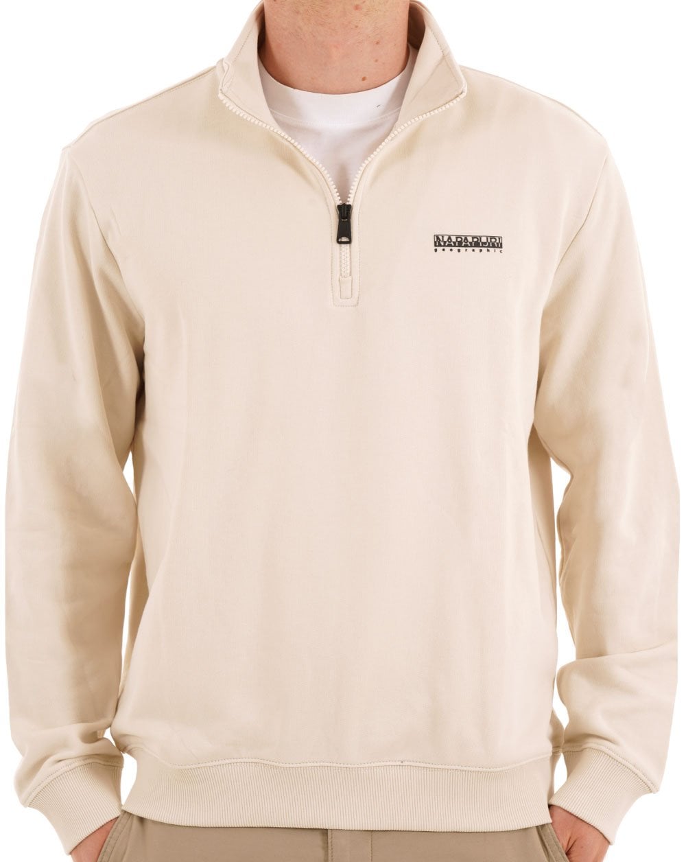 Napapijri Small Box Half Zip Sweat Sand