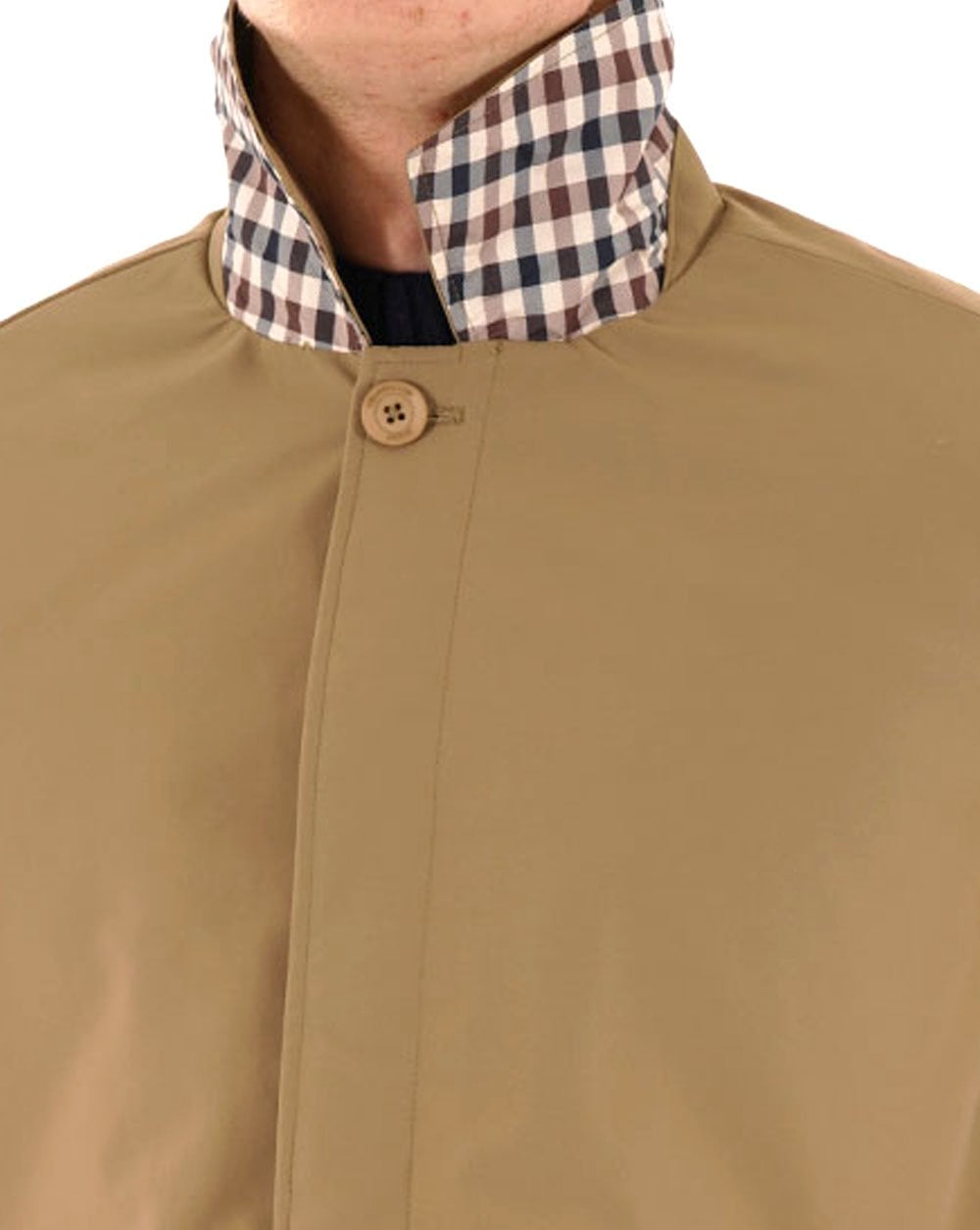 Aquascutum Padded Mid Trench Coat Khaki