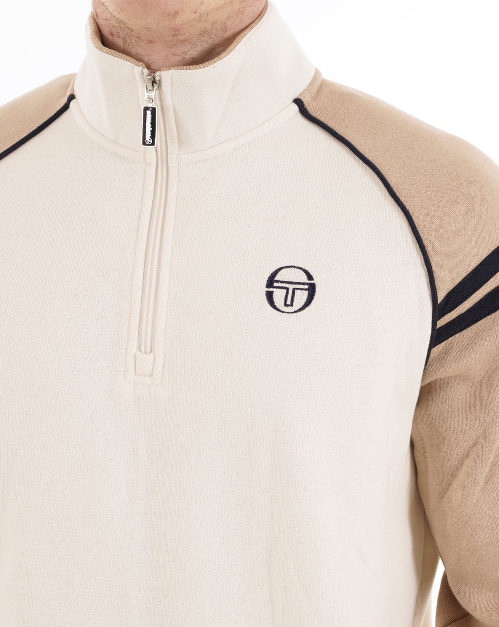 Sergio Tacchini Retro Qtr Zip Stone Gardenia