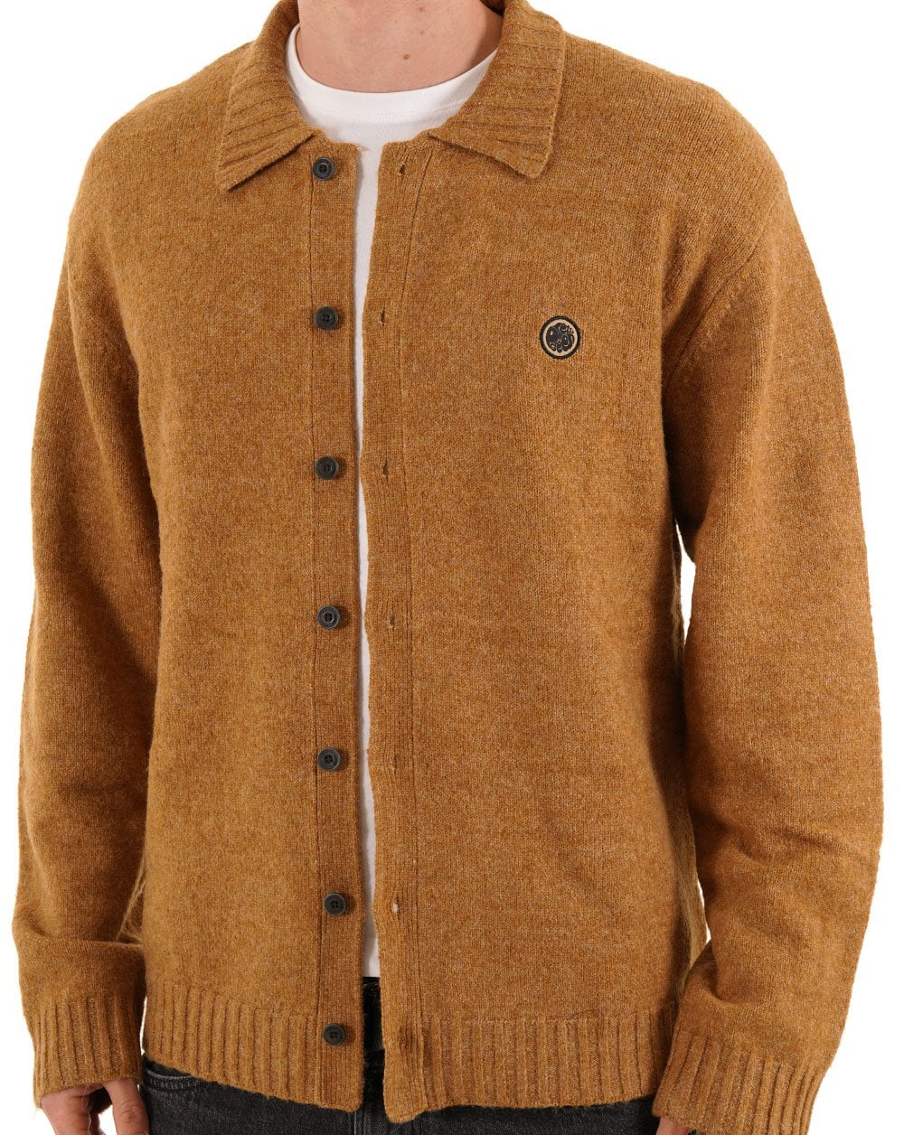 Pretty Green Whittaker Knit Shirt Tan
