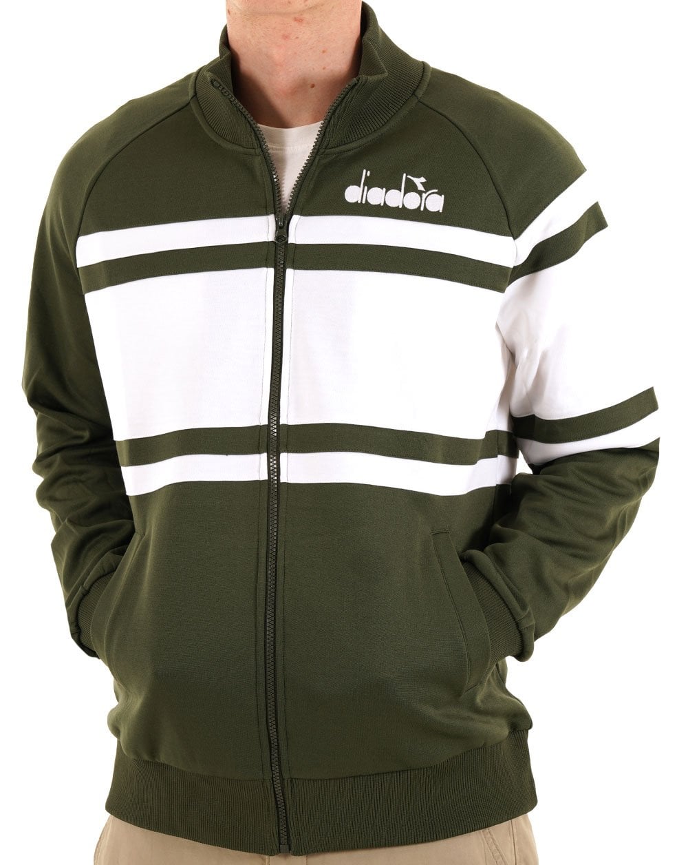 Diadora 80s Track Top Green Rifle
