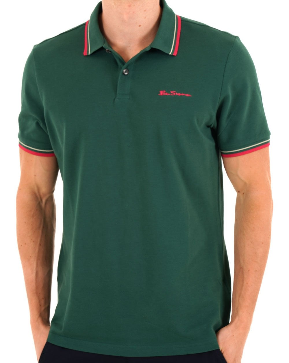 Ben Sherman Signature Pique Polo Dark Green