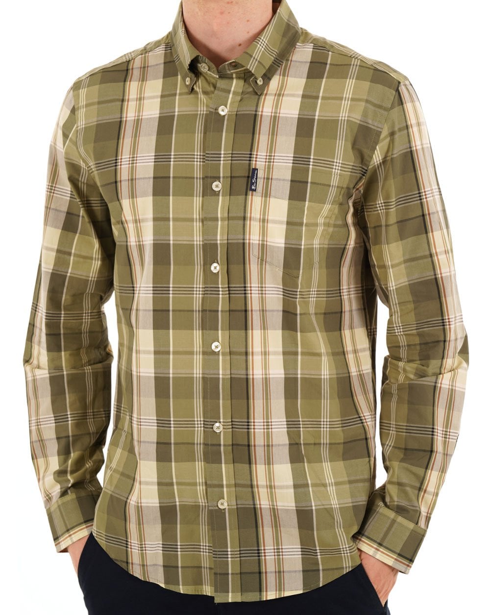 Ben Sherman Heritage Check Shirt Litchen Green