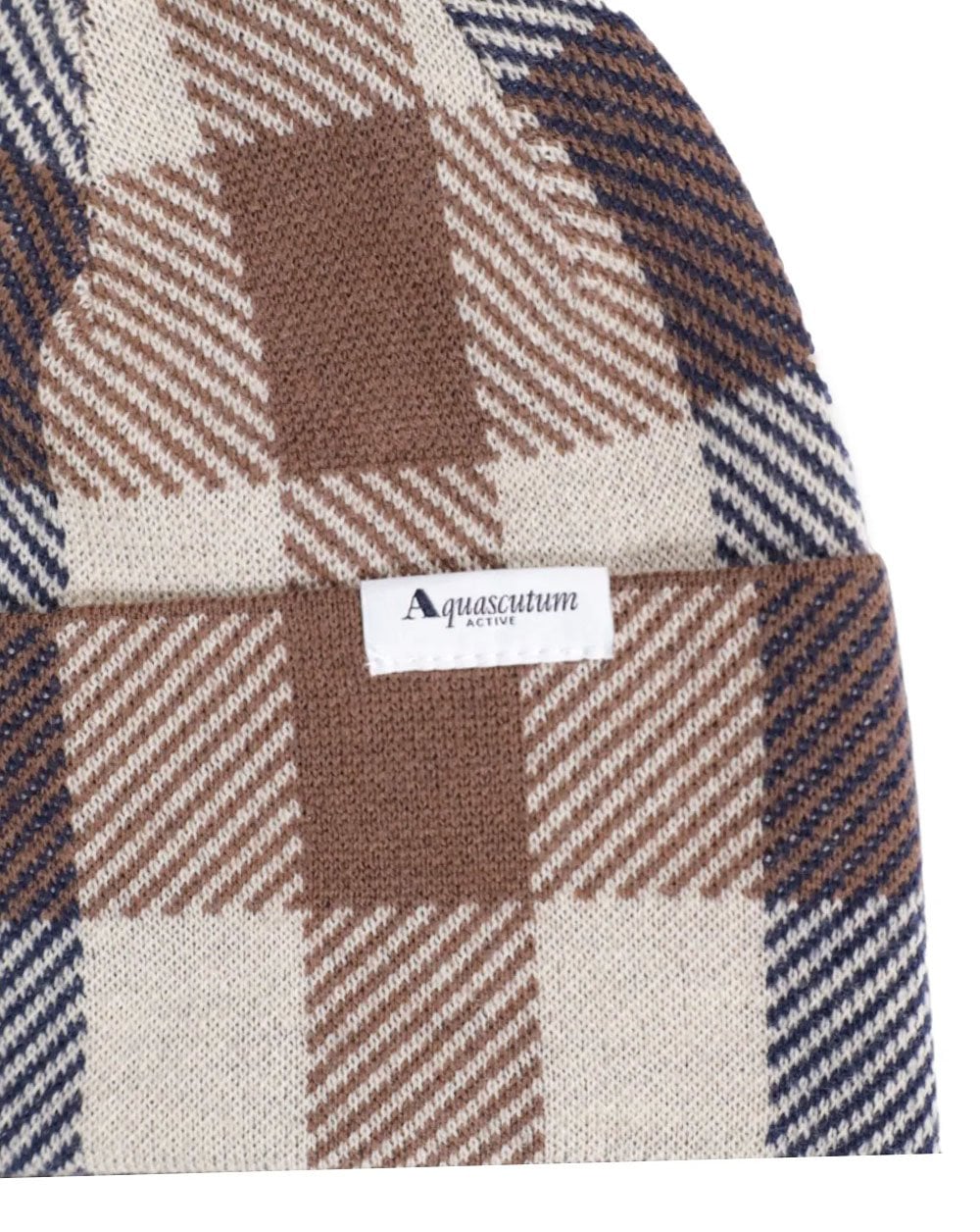 Aquascutum Iconic Beanie Macro Check