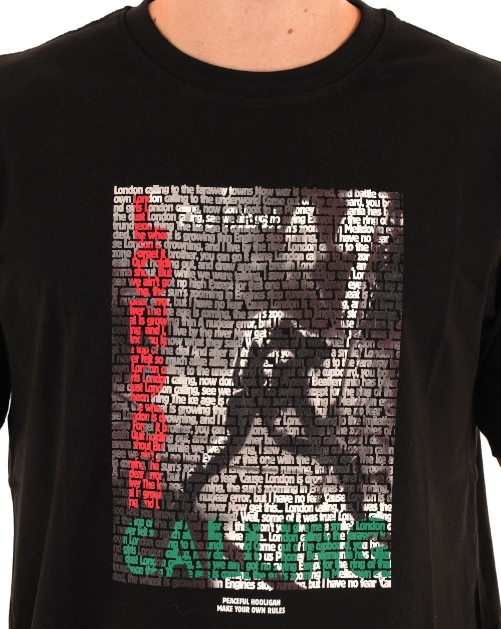 Peaceful Hooligan Clash T Shirt Black