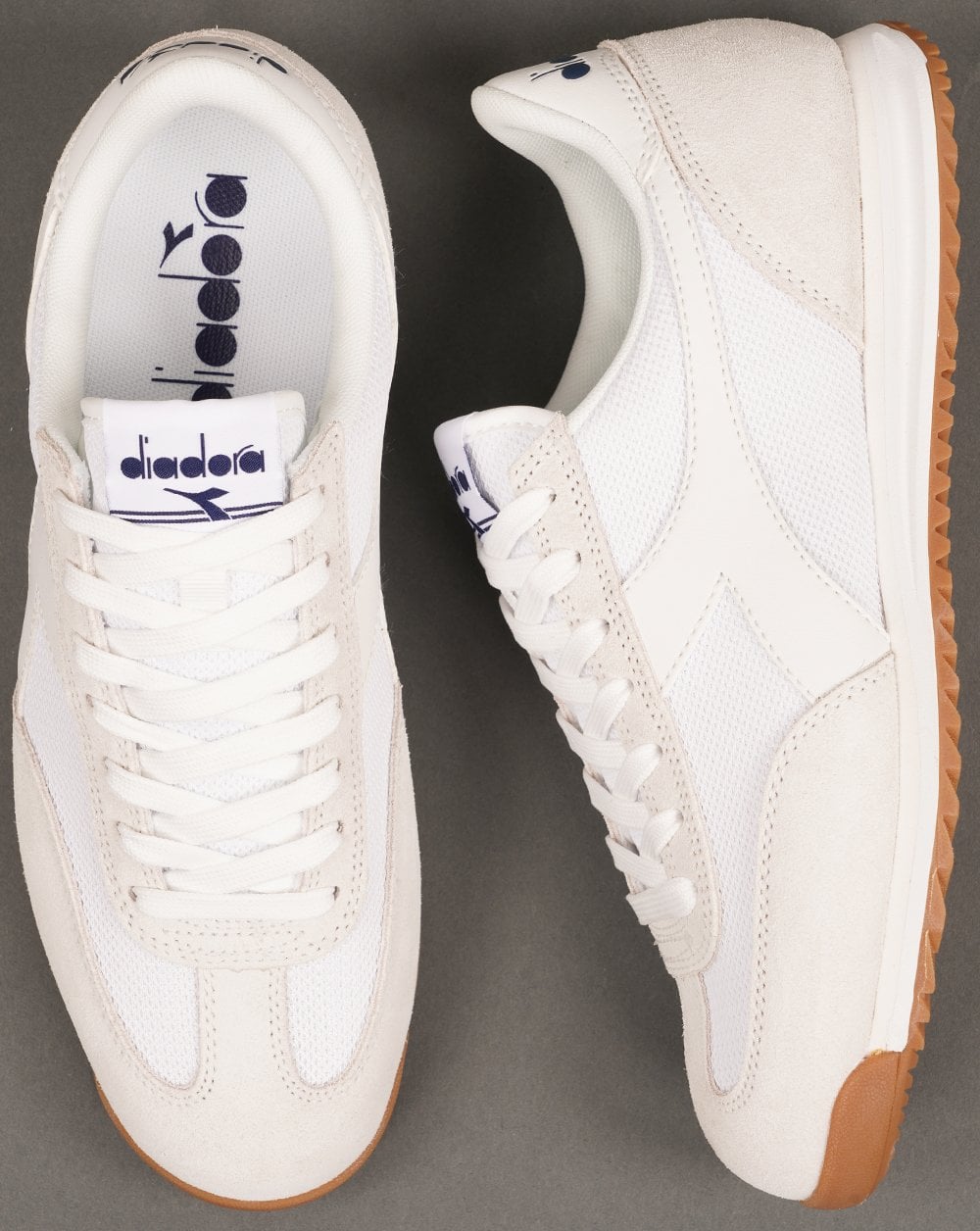 Diadora Cross Trainers White/White/Blue Nights