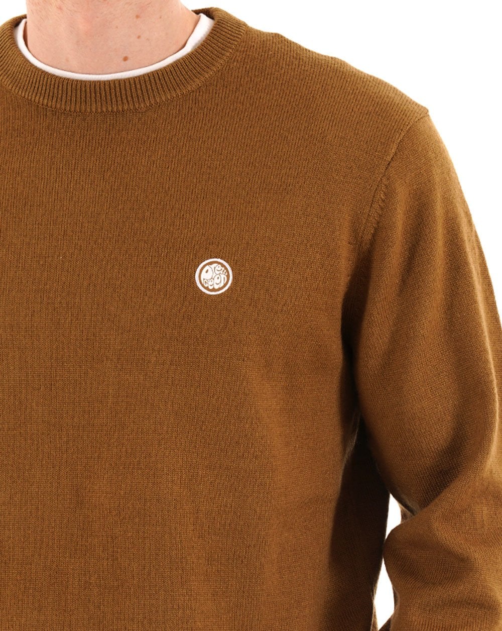 Pretty Green Merino Blend Crew Knit Tan