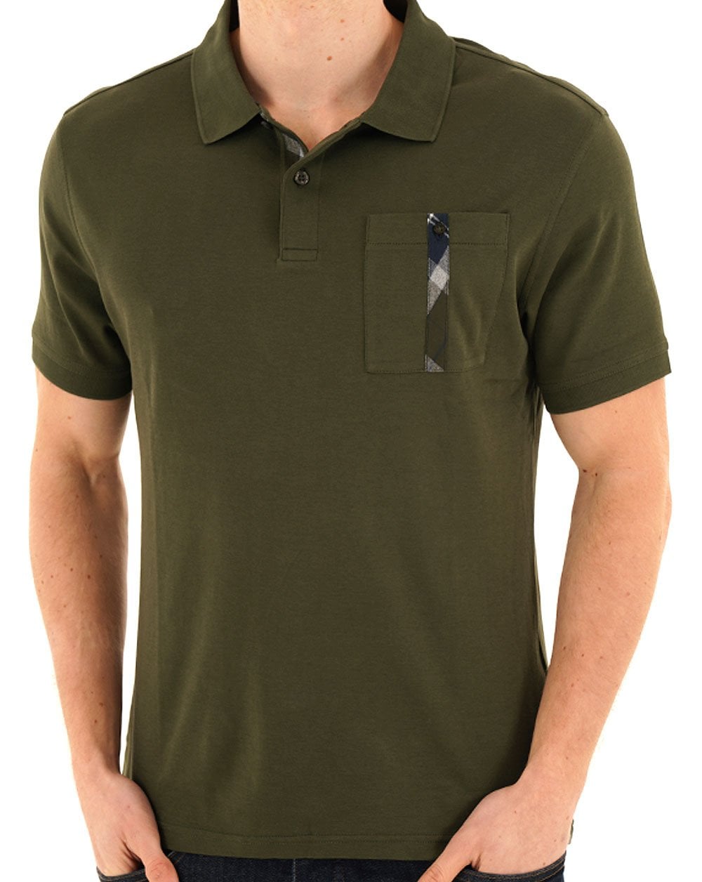 Barbour Thornaby Tailored Polo Shirt Mid Olive