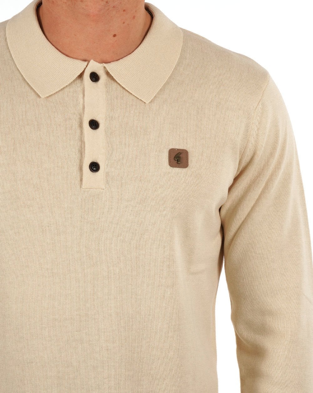 Gabicci Vintage Francesco Knitted Polo Cream