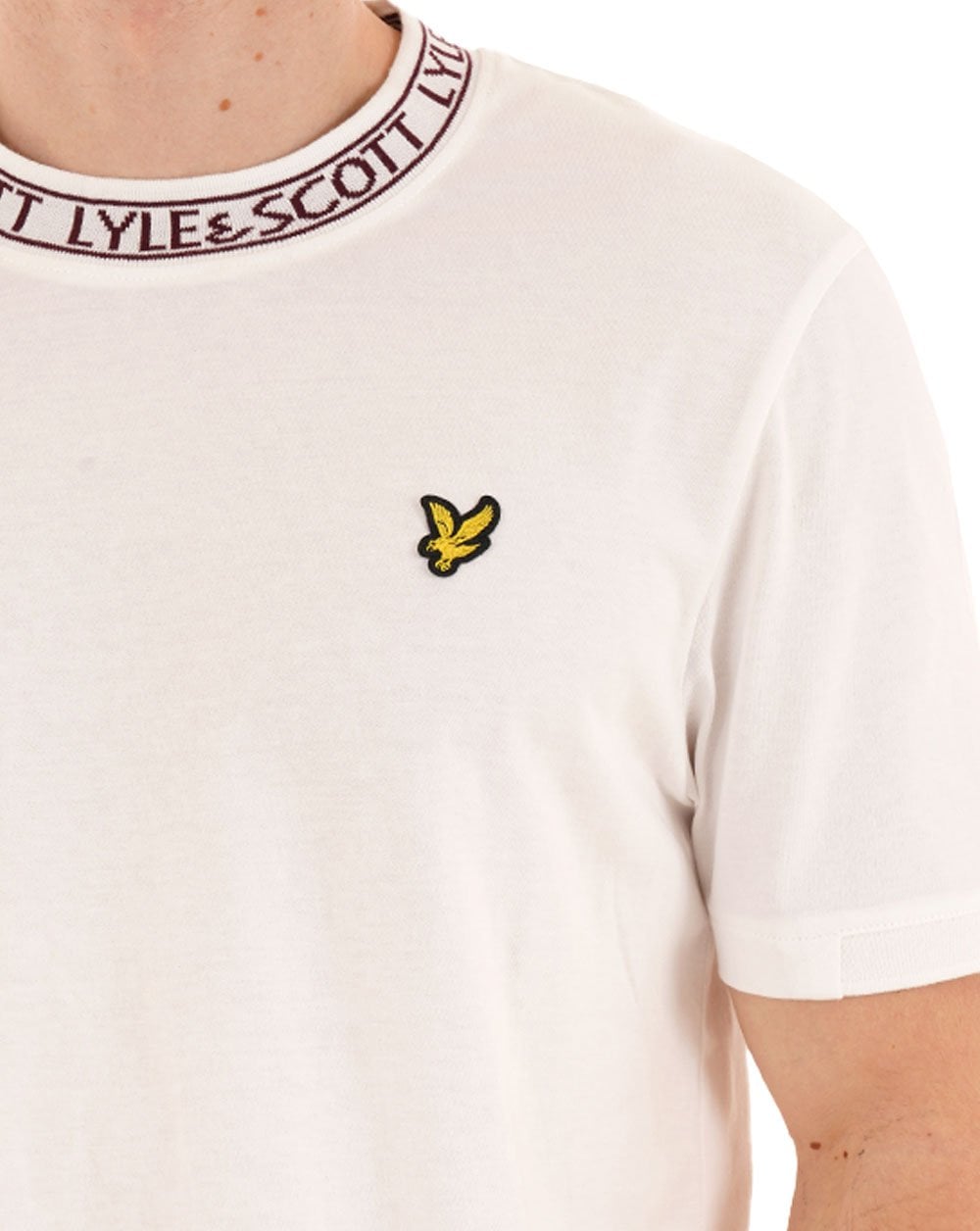 Lyle & Scott Logo Ribbed T-shirt White