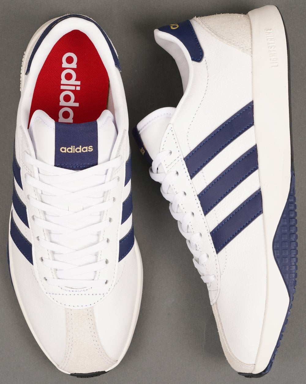 Adidas Run 76/26 Trainers White/Dark Blue