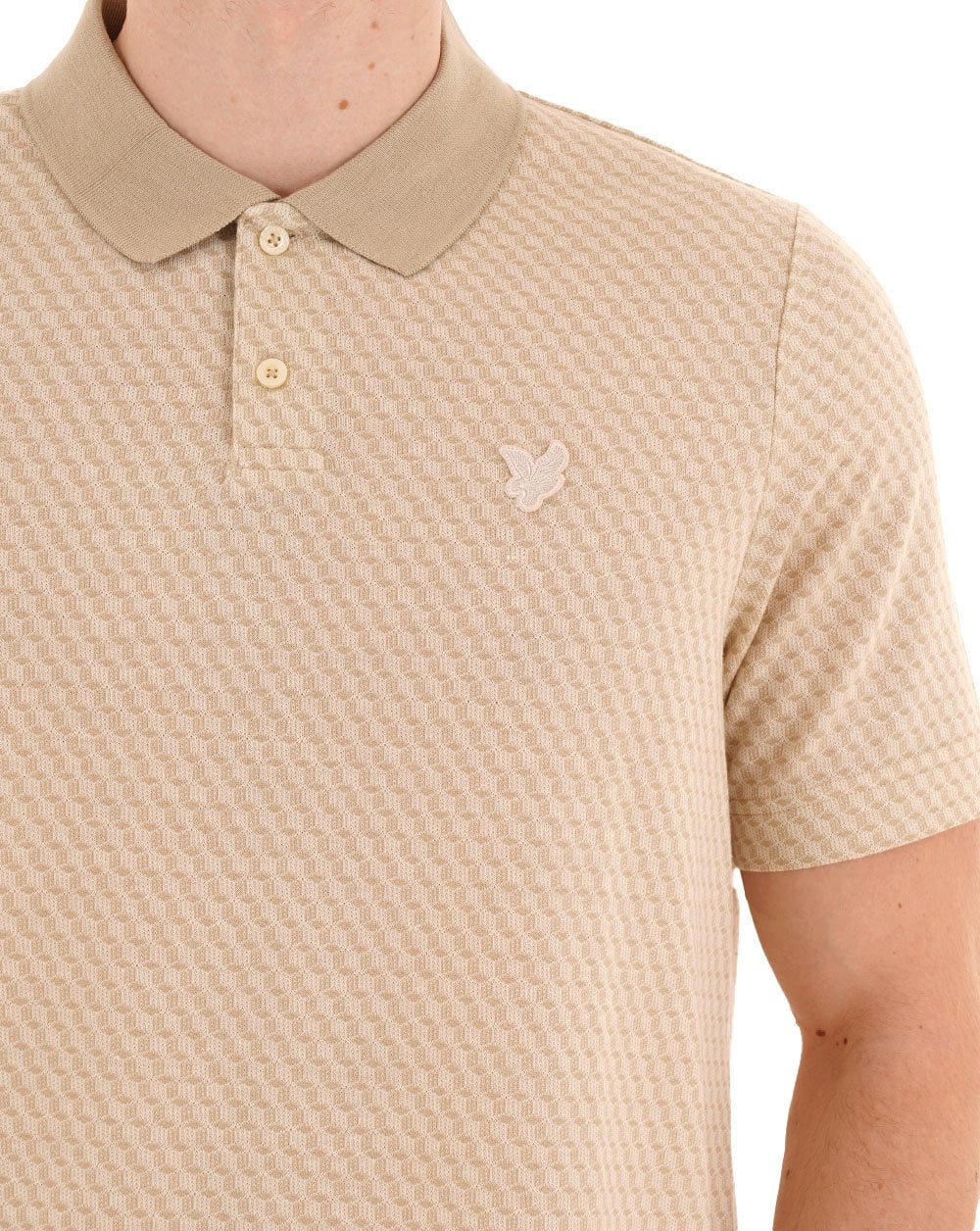 Lyle & Scott Jacquard Polo Shirt Natural