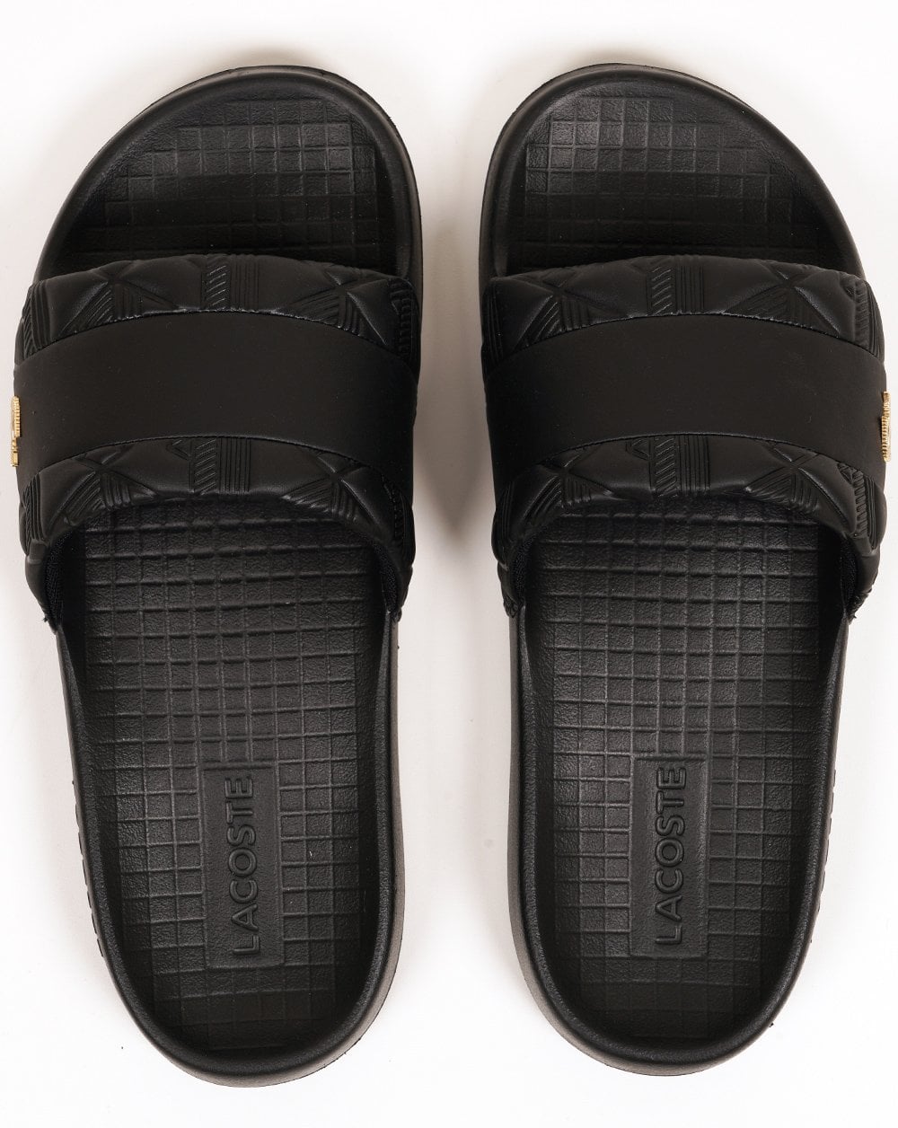 Lacoste Hybrid Serve Slides Black/Gold