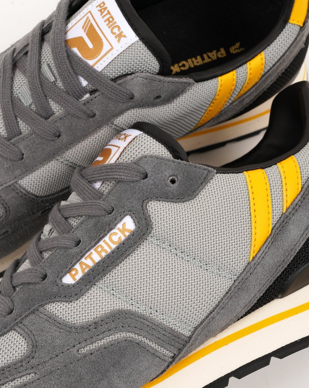 Patrick Brondby Trainers Grey Yellow