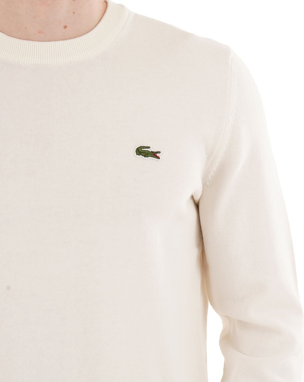 Lacoste Crew Neck Knit Jumper Flour