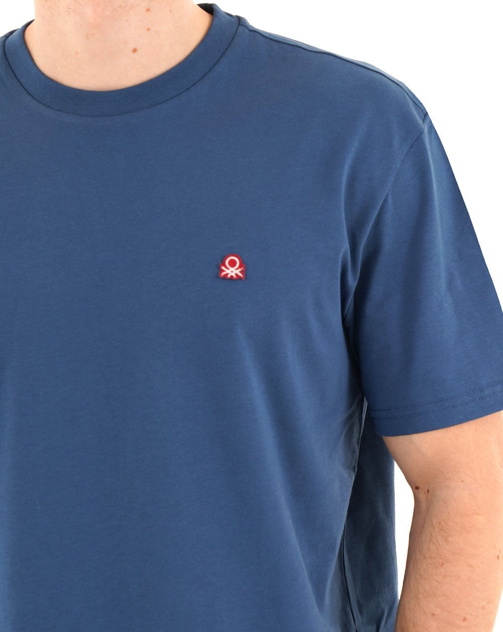 Benetton Small Logo T-shirt Washed Navy