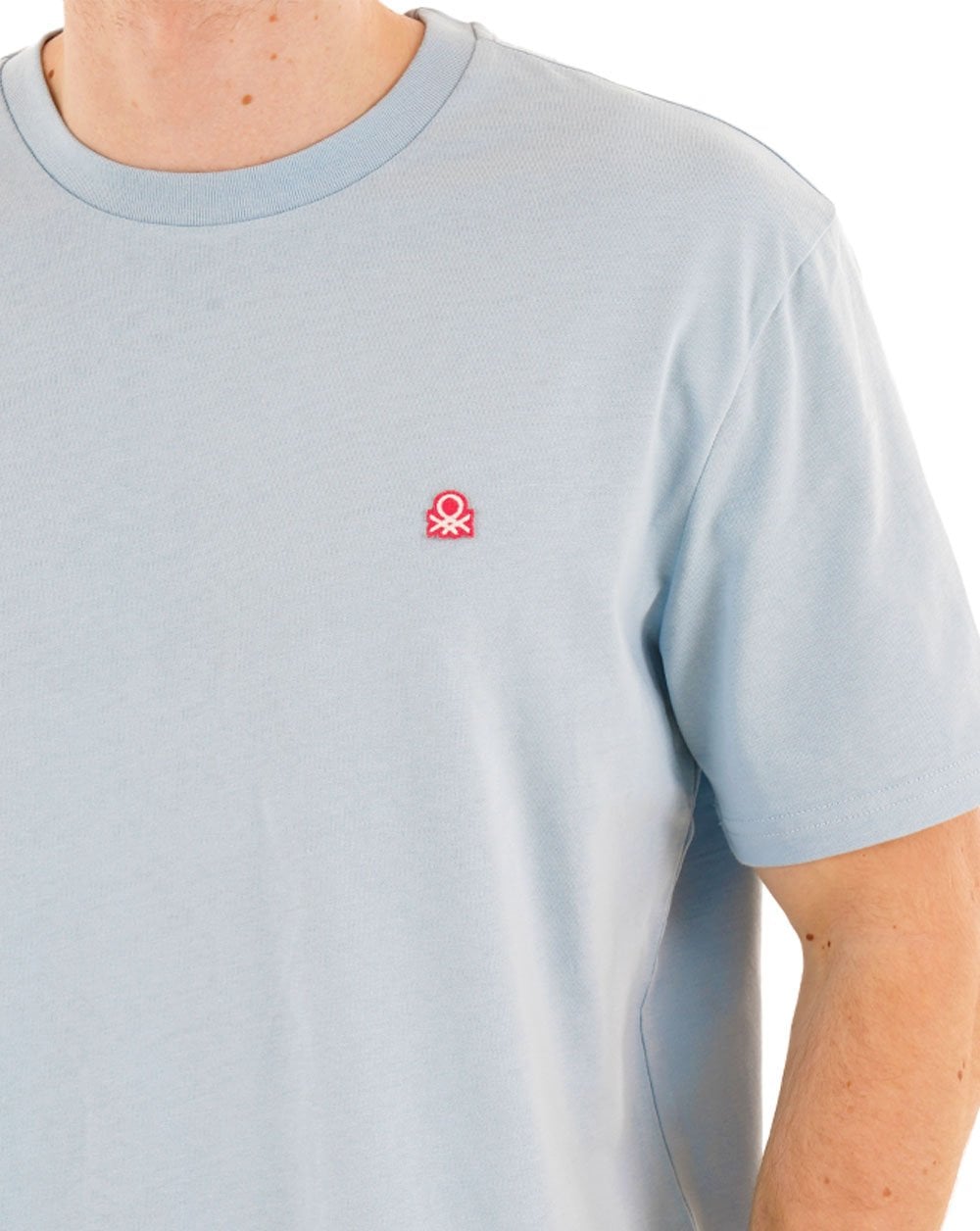 Benetton Small Logo T-shirt Light Blue