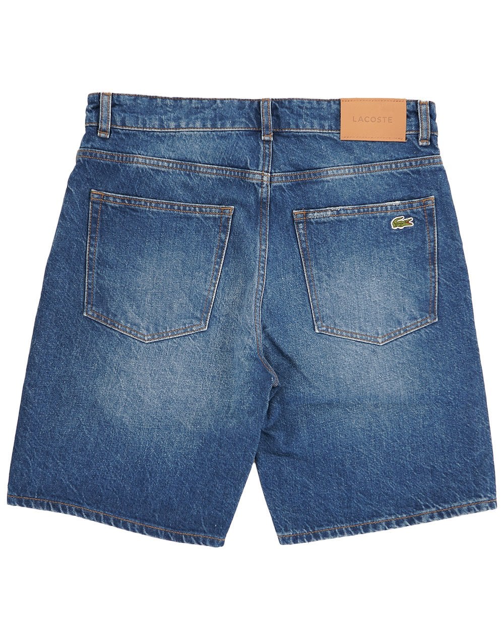 Lacoste Denim Bermuda Shorts Washed Deep Medium Blue