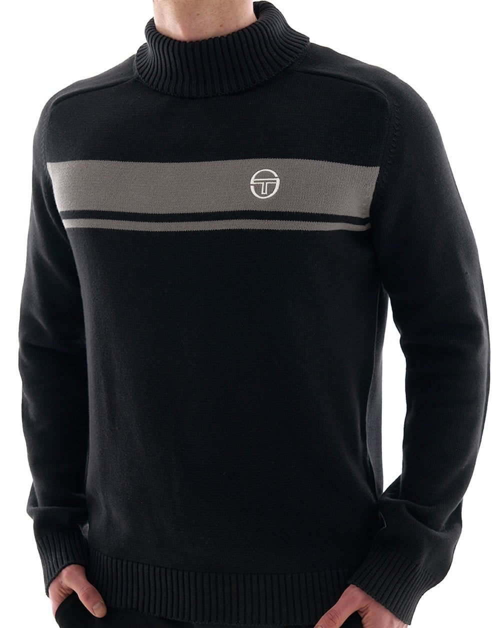 Sergio Tacchini Masters Roll Neck Knit Black / Grey