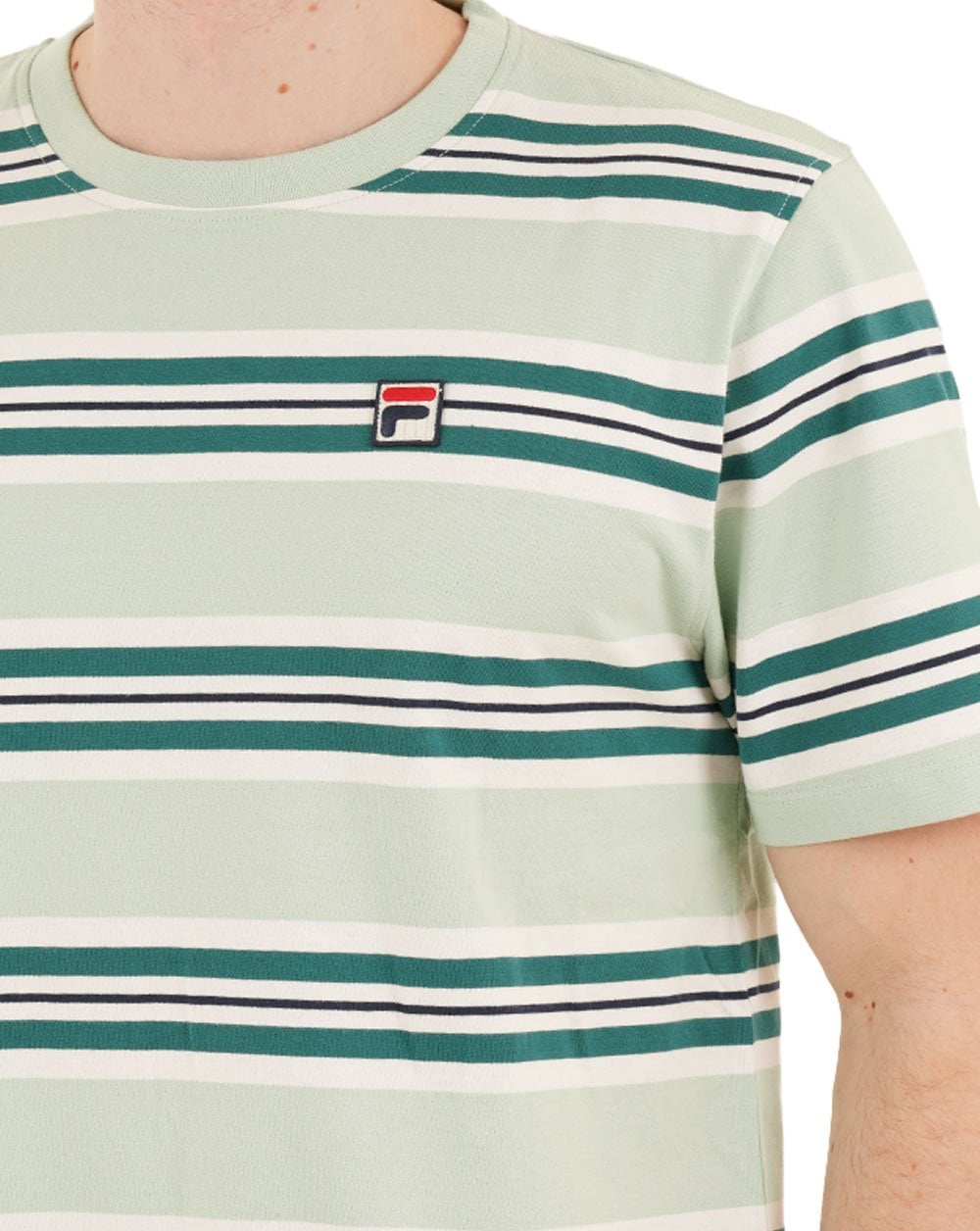 Fila Vintage Cesare Striped T Shirt Soft Green