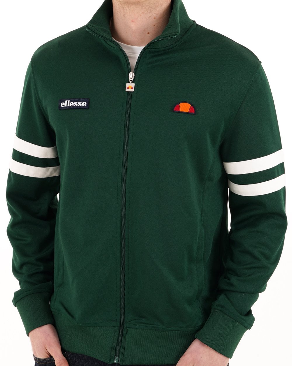 Ellesse Roma Track Top Dark Green/White
